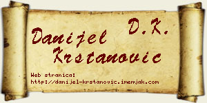Danijel Krstanović vizit kartica
